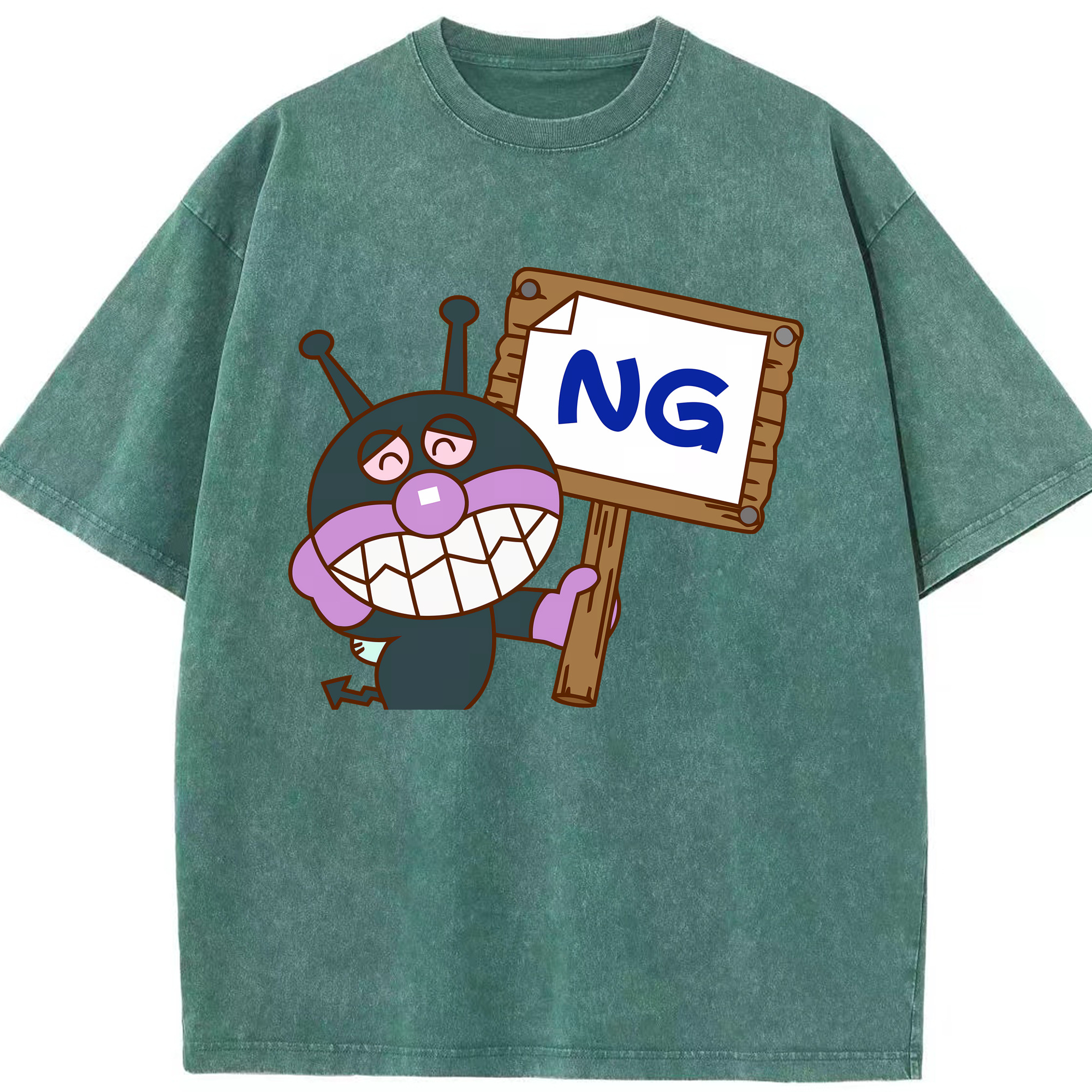 （画像用） アンパンマン Anpanman 綿100% ヴィンテージ風 半袖Tシャツ（フロントプリント）